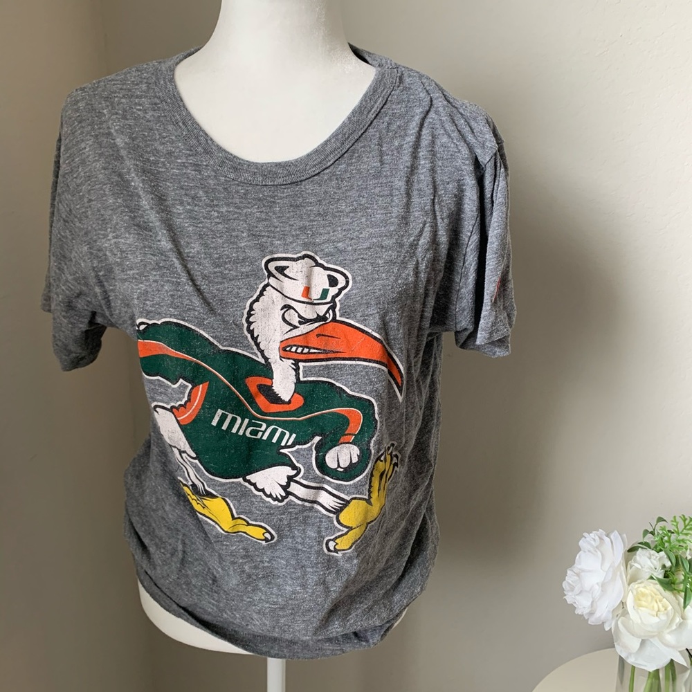 Univ. of Miami Ibis Grey Mascot Women’s Tee